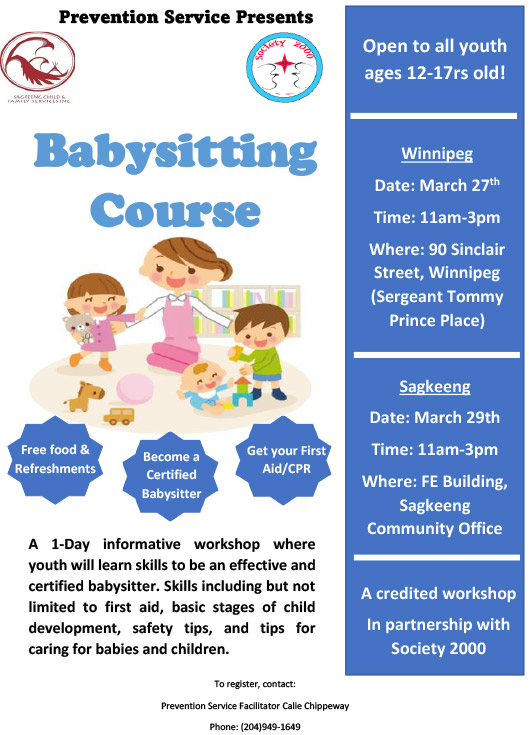 Babysitting Course Sagkeeng Sagkeeng Child & Family Services Inc.